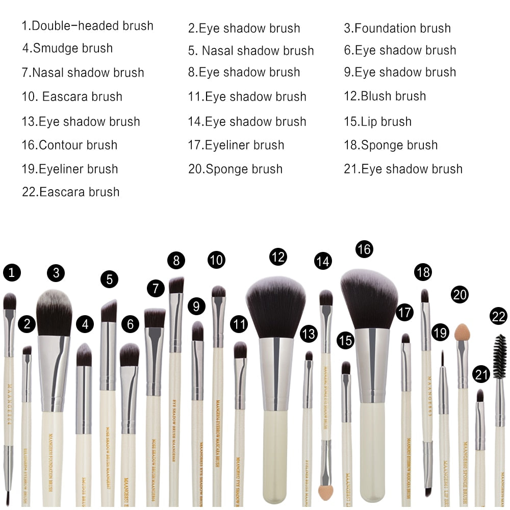 Makeup Brushes MAANGE 16 Pcs Professional Makeup Brushes Set with